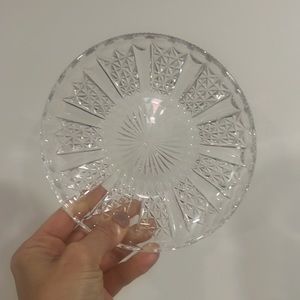 Antique crystal dessert plates